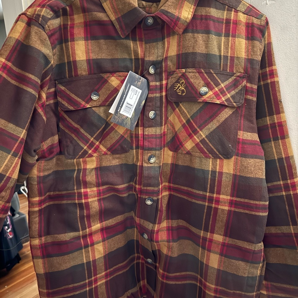 Legendary Whitetails Plaid Jacket in Brown and Red